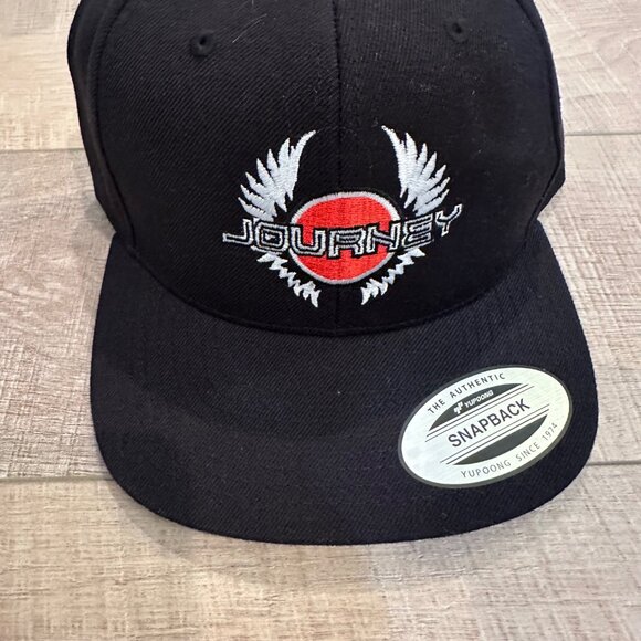 YUPOONG JOURNEY HAT NEW BLACK SNAPBACK - Picture 1 of 7